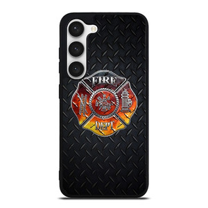 FIREFIGHTER FIREMAN METAL LOGO Samsung Galaxy S23 Case Cover