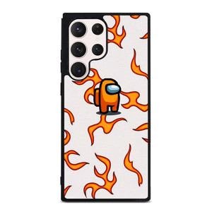AMONG US ORANGE FLAMES Samsung Galaxy S23 Ultra Case Cover AMONG US ORANGE FLAMES Samsung Galaxy S23 Ultra Case Cover