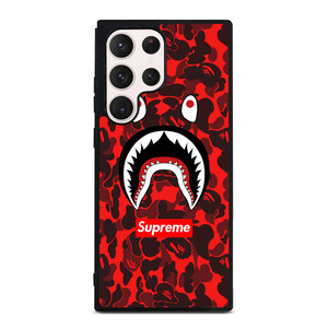 BAPE SHARK SUPREME CAMO RED Samsung Galaxy S23 Ultra Case Cover BAPE SHARK SUPREME CAMO RED Samsung Galaxy S23 Ultra Case Cover