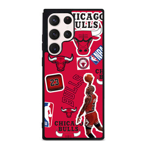 CHICAGO BULLS STICKER BOMB Samsung Galaxy S23 Ultra Case Cover CHICAGO BULLS STICKER BOMB Samsung Galaxy S23 Ultra Case Cover