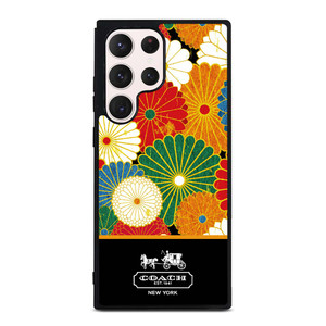 COACH NEW YORK COLORFUL FLORAL LOGO Samsung Galaxy S23 Ultra Case Cover
