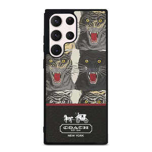 COACH NEW YORK TIGER FACE PATTERN Samsung Galaxy S23 Ultra Case Cover