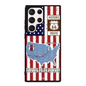 HISTORICAL ROUTE 66 USA FLAG Samsung Galaxy S23 Ultra Case Cover