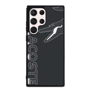 LACOSTE CROCODILE ALL BLACK Samsung Galaxy S23 Ultra Case Cover