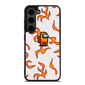 AMONG US ORANGE FLAMES Samsung Galaxy S23 Plus Case Cover