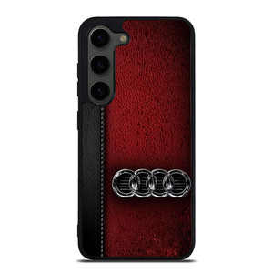 AUDI CAR RED LEATHER Samsung Galaxy S23 Plus Case Cover