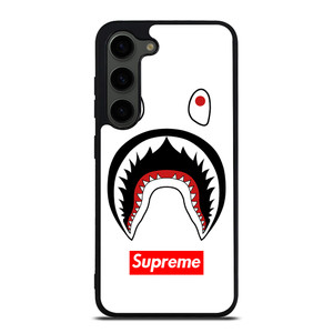 BAPE CAMO SHARK SUPREME WHITE Samsung Galaxy S23 Plus Case Cover