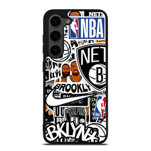 BROOKLYN NETS NBA STICKER BOMB Samsung Galaxy S23 Plus Case Cover