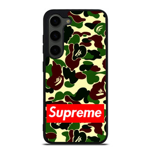CAMO BAPE SUPREME Samsung Galaxy S23 Plus Case Cover