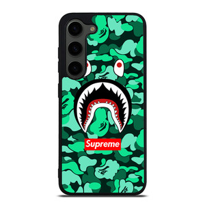 CAMO BATHING APE SUPREME GREEN Samsung Galaxy S23 Plus Case Cover