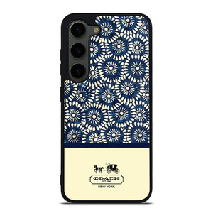 COACH NEW YORK BLUE FLORAL BATIK Samsung Galaxy S23 Plus Case Cover
