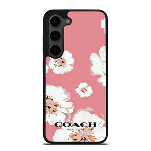 COACH NEW YORK PINK FLOWER Samsung Galaxy S23 Plus Case Cover