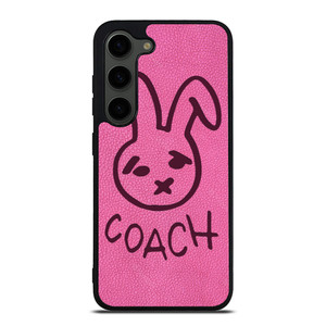COACH NEW YORK RABBIT LEATHER PINK Samsung Galaxy S23 Plus Case Cover