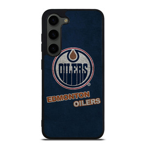 EDMONTON OILERS LOGO BLUE SUEDE Samsung Galaxy S23 Plus Case Cover