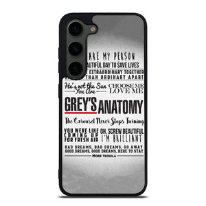 GREY'S ANATOMY QUOTES Samsung Galaxy S23 Plus Case Cover