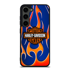 HARLEY DAVIDSON BLUE FLAME LOGO Samsung Galaxy S23 Plus Case Cover