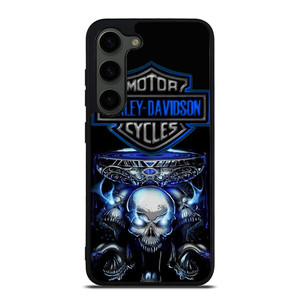HARLEY DAVIDSON SKULL BLUE Samsung Galaxy S23 Plus Case Cover