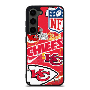 KANSAS CITY CHIEFS NFL STICKER BOMB Samsung Galaxy S23 Plus Case Cover