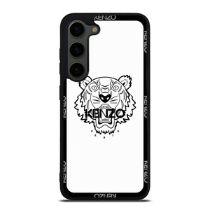 KENZO PARIS BORDERED LOGO WHITE Samsung Galaxy S23 Plus Case Cover