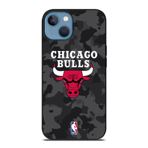 CHICAGO BULLS BLACK CAMO iPhone 13 Case Cover