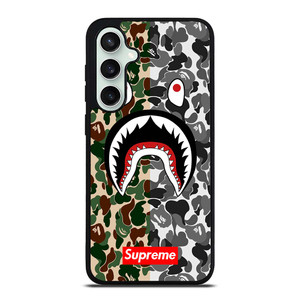 BAPE SHARK SUPREME CAMO 2 Samsung Galaxy S23 FE Case Cover