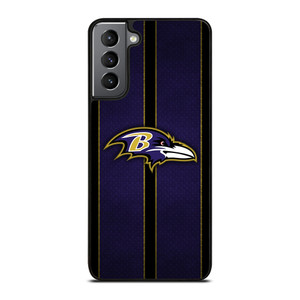 BALTIMORE RAVENS NFL METAL STRIPE Samsung Galaxy S21 Plus Case Cover