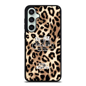 COACH NEW YORK PINK NATION LEPOARD Samsung Galaxy S23 FE Case Cover