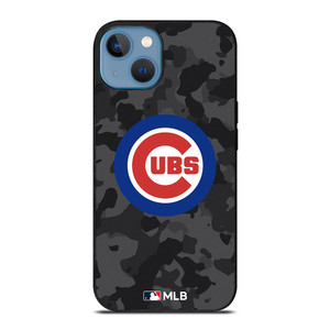 CHICAGO CUBS BASEBALL BLACK CAMO iPhone 13 Case Cover