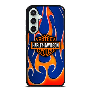 HARLEY DAVIDSON BLUE FLAME LOGO Samsung Galaxy S23 FE Case Cover