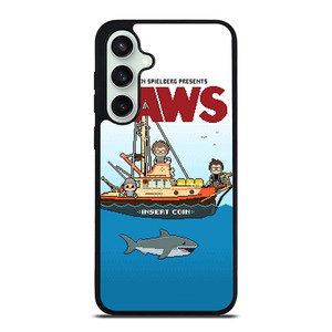JAWS LOGO 8 BIT Samsung Galaxy S23 FE Case Cover JAWS LOGO 8 BIT Samsung Galaxy S23 FE Case Cover