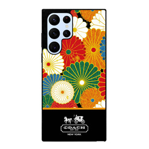 COACH NEW YORK COLORFUL FLORAL LOGO Samsung Galaxy S22 Ultra Case Cover COACH NEW YORK COLORFUL FLORAL LOGO Samsung Galaxy S22 Ultra Case Cover