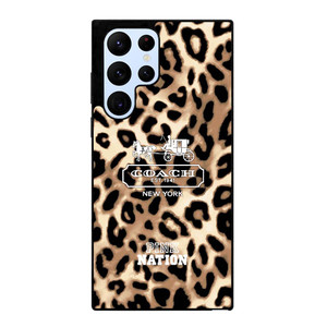 COACH NEW YORK PINK NATION LEPOARD Samsung Galaxy S22 Ultra Case Cover