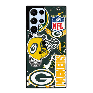 GREEN BAY PACKERS NFL STICKER BOMB Samsung Galaxy S22 Ultra Case Cover