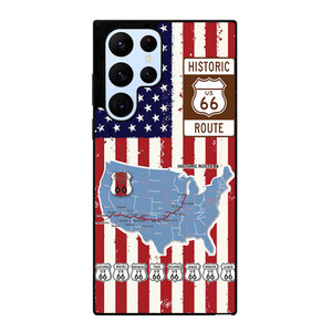 HISTORICAL ROUTE 66 USA FLAG Samsung Galaxy S22 Ultra Case Cover