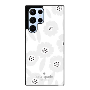 KATE SPADE GREY FLOWER Samsung Galaxy S22 Ultra Case Cover