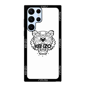 KENZO PARIS BORDERED LOGO WHITE Samsung Galaxy S22 Ultra Case Cover