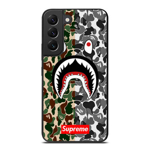 BAPE SHARK SUPREME CAMO 2 Samsung Galaxy S22 Plus Case Cover