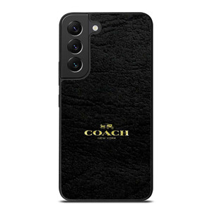 COACH LOGO TEXTURE BLACK Samsung Galaxy S22 Plus Case Cover