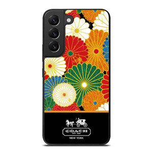 COACH NEW YORK COLORFUL FLORAL LOGO Samsung Galaxy S22 Plus Case Cover