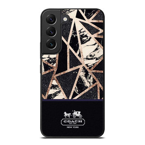 COACH NEW YORK GOLD BLACK TEXTURE Samsung Galaxy S22 Plus Case Cover COACH NEW YORK GOLD BLACK TEXTURE Samsung Galaxy S22 Plus Case Cover