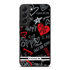 COACH NEW YORK POPPY BLACK Samsung Galaxy S22 Plus Case Cover COACH NEW YORK POPPY BLACK Samsung Galaxy S22 Plus Case Cover