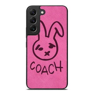 COACH NEW YORK RABBIT LEATHER PINK Samsung Galaxy S22 Plus Case Cover