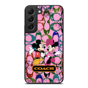COACH PINK FLOWER MICKEY MINNIE Samsung Galaxy S22 Plus Case Cover