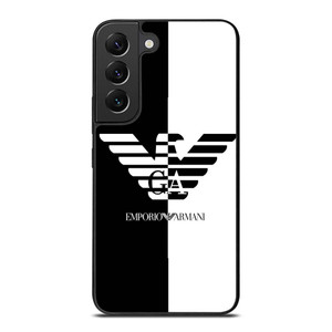 EMPORIO ARMANI WHITE BLACK Samsung Galaxy S22 Plus Case Cover