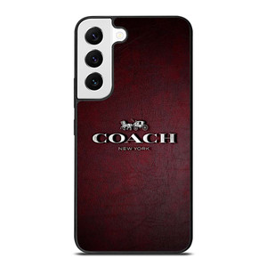 COACH NEW YORK LOGO LEATHER Samsung Galaxy S22 Case Cover COACH NEW YORK LOGO LEATHER Samsung Galaxy S22 Case Cover