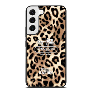 COACH NEW YORK PINK NATION LEPOARD Samsung Galaxy S22 Case Cover COACH NEW YORK PINK NATION LEPOARD Samsung Galaxy S22 Case Cover