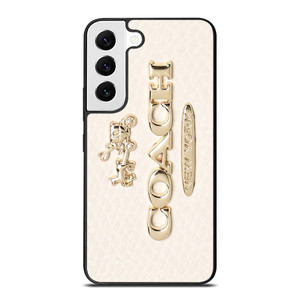 COACH PINK PATTERN MATE Samsung Galaxy S22 Case Cover