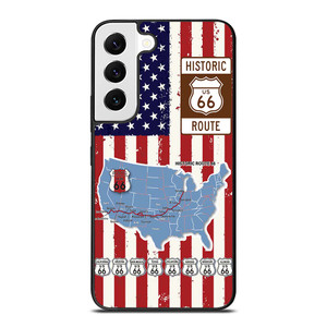 HISTORICAL ROUTE 66 USA FLAG Samsung Galaxy S22 Case Cover HISTORICAL ROUTE 66 USA FLAG Samsung Galaxy S22 Case Cover