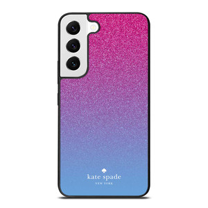 KATE SPADE NEW YORK PINK BLUE GLITTER Samsung Galaxy S22 Case Cover KATE SPADE NEW YORK PINK BLUE GLITTER Samsung Galaxy S22 Case Cover
