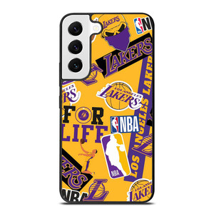 LA LOS ANGELES LAKERS STICKER BOMB Samsung Galaxy S22 Case Cover LA LOS ANGELES LAKERS STICKER BOMB Samsung Galaxy S22 Case Cover